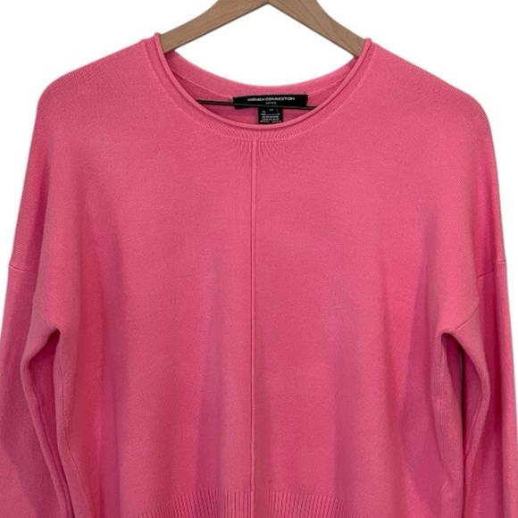 French Connection Baby Soft Della Vhari Long Sleeve Sweater, Pink,Scoop Neck, XS - Picture 12 of 13